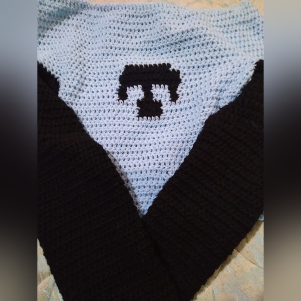Crochet Off Shoulder Skull Sweater